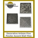 Emenee Decorative Artisan Fine Pewter Accent Wall Tiles 